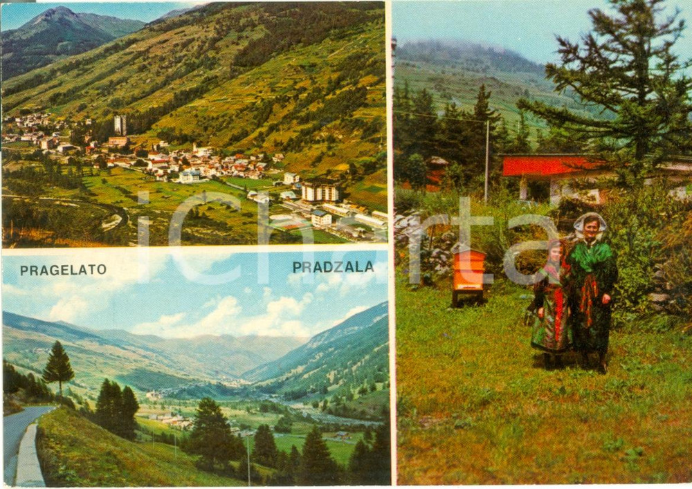 Cartolina originale da collezione 1975 ca PRAGELATO TO Vedutine Alta VAL CHISONE Cartolina FG NV 1