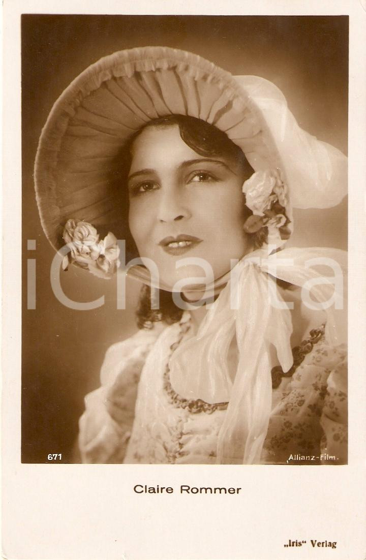 Cartolina originale da collezione 1925 ca CINEMA Claire ROMMER Actress Portrait *Cartolina FP NV 1