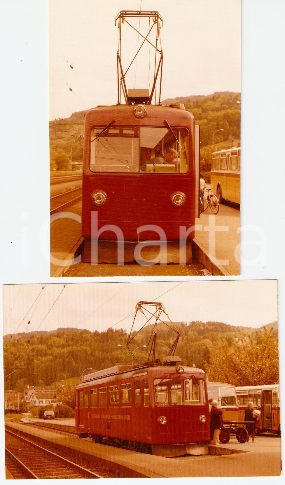 Fotografia d epoca originale 1970 ca SVIZZERA Ferrovia RHEINEKE  WALZENHAUSEN Elettromotrice LOTTO 2 Foto 1