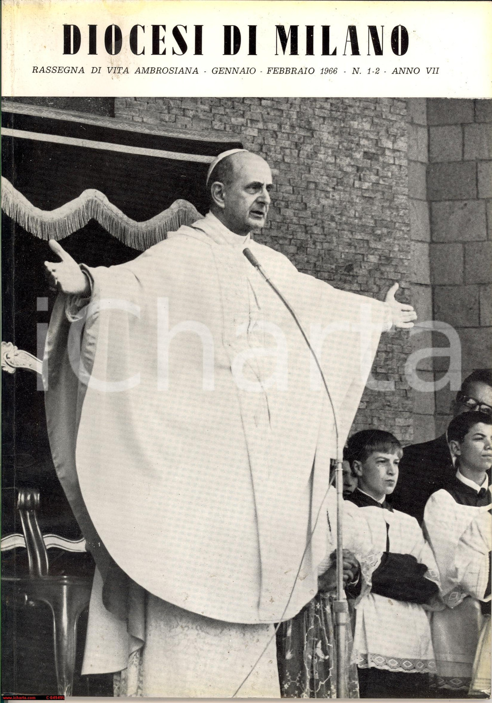 Giornale, rivista storica 1966 Diocesi di MILANO Rassegna Vita Ambrosiana Rivista 1