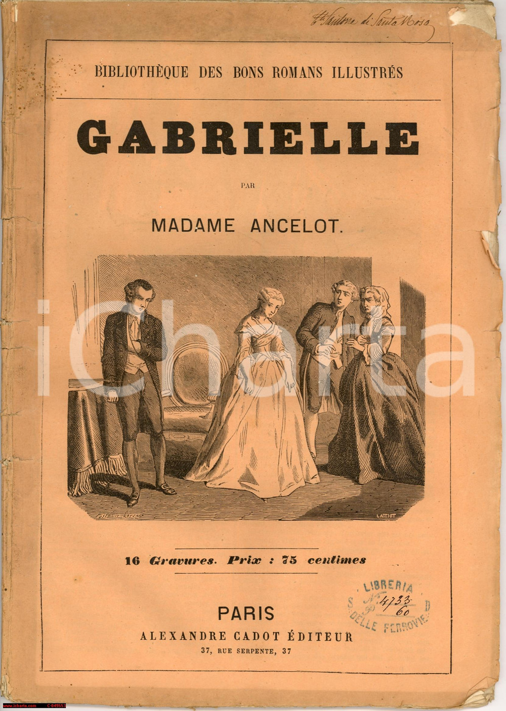Libro, pubblicazione d epoca 1858 PARIS Madame ANCELOT Gabrielle 16 Gravures livre 1