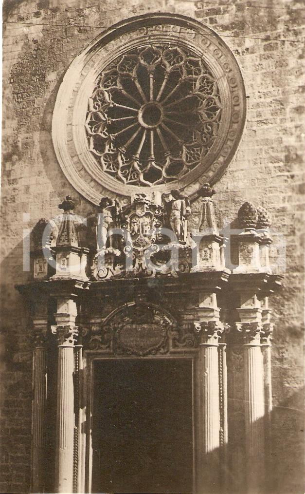 Fotografia d epoca originale 1931 OTRANTO LE Il portale del DUOMO Fotocartolina 1