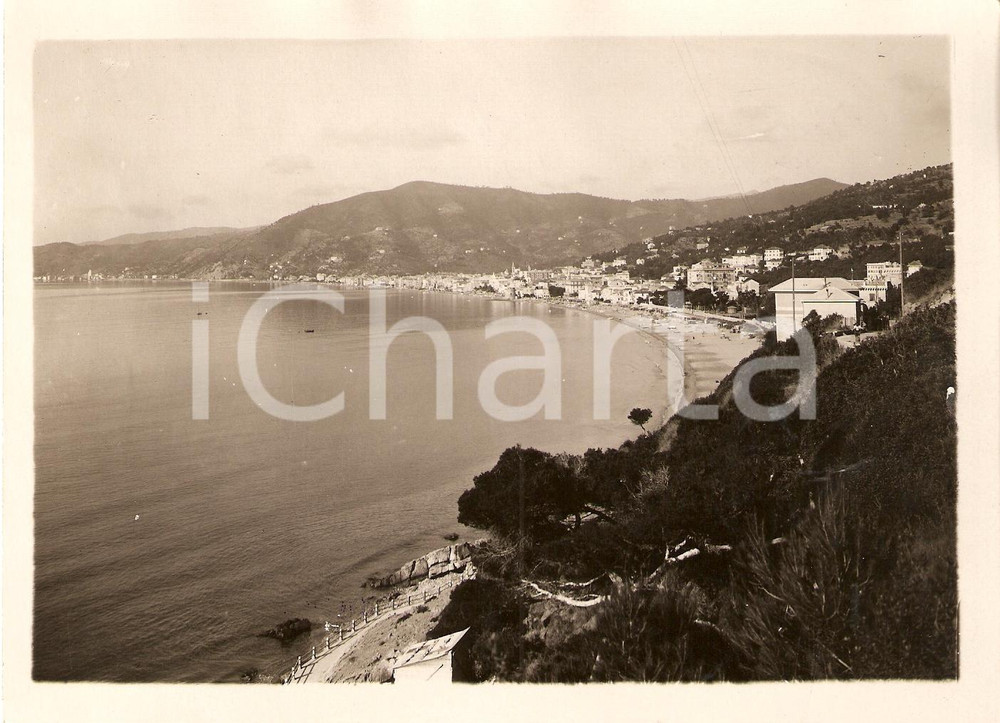 Fotografia d'epoca originale 1931 ALASSIO (SV) Veduta del golfo d'estate VERA FOTO 1