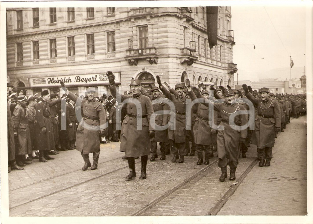 Fotografia d'epoca originale 1938 Linz, Anschluss Ã–sterreichs, Heinrich Beyerl PHOTO 1