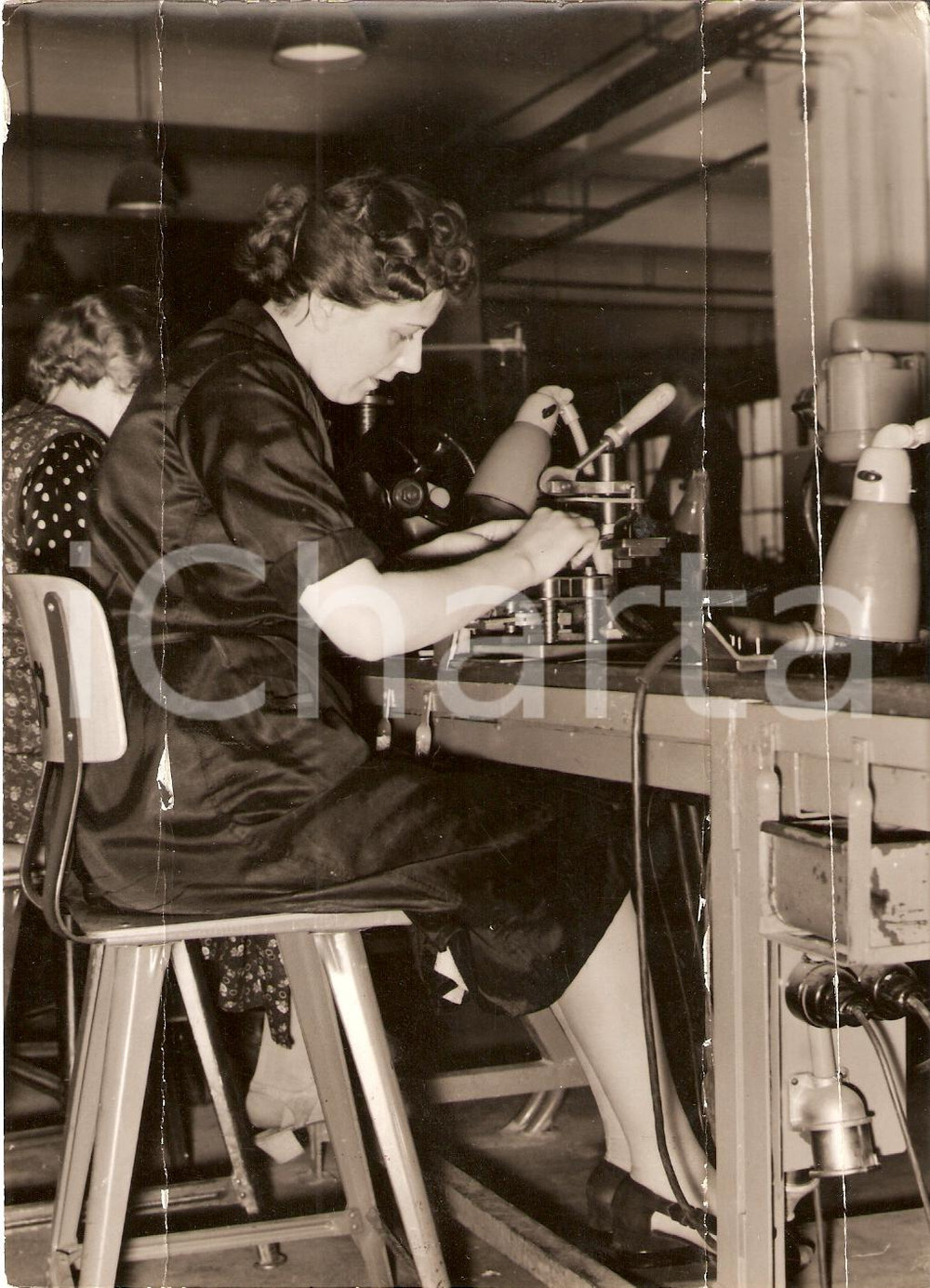 Fotografia d'epoca originale 1935 ca BERLIN (DE) Donne su posto di lavoro *Frauen am Arbeitsplatz DANNEGGIATA 1