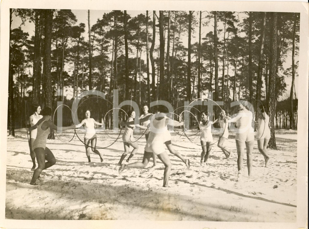 Fotografia d'epoca originale 1935 BERLINO Coreografia ginnastica artistica ATLETICA 1