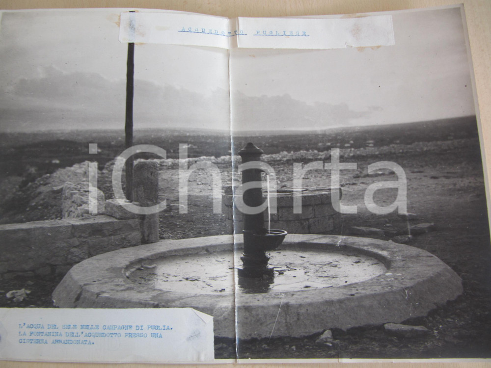 Fotografia d epoca originale 1940 ca FOGGIA Grande ACQUEDOTTO PUGLIESE Cisterna abbandonata 1