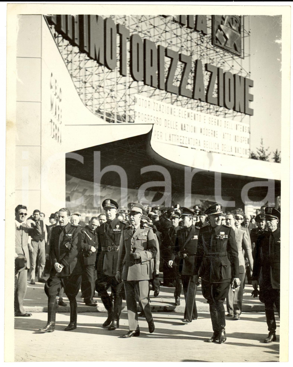 Fotografia d epoca originale 1939 MILANO FIERA CAMPIONARIA Paolo Ignazio THAON DI REVEL Motorizzazione 1