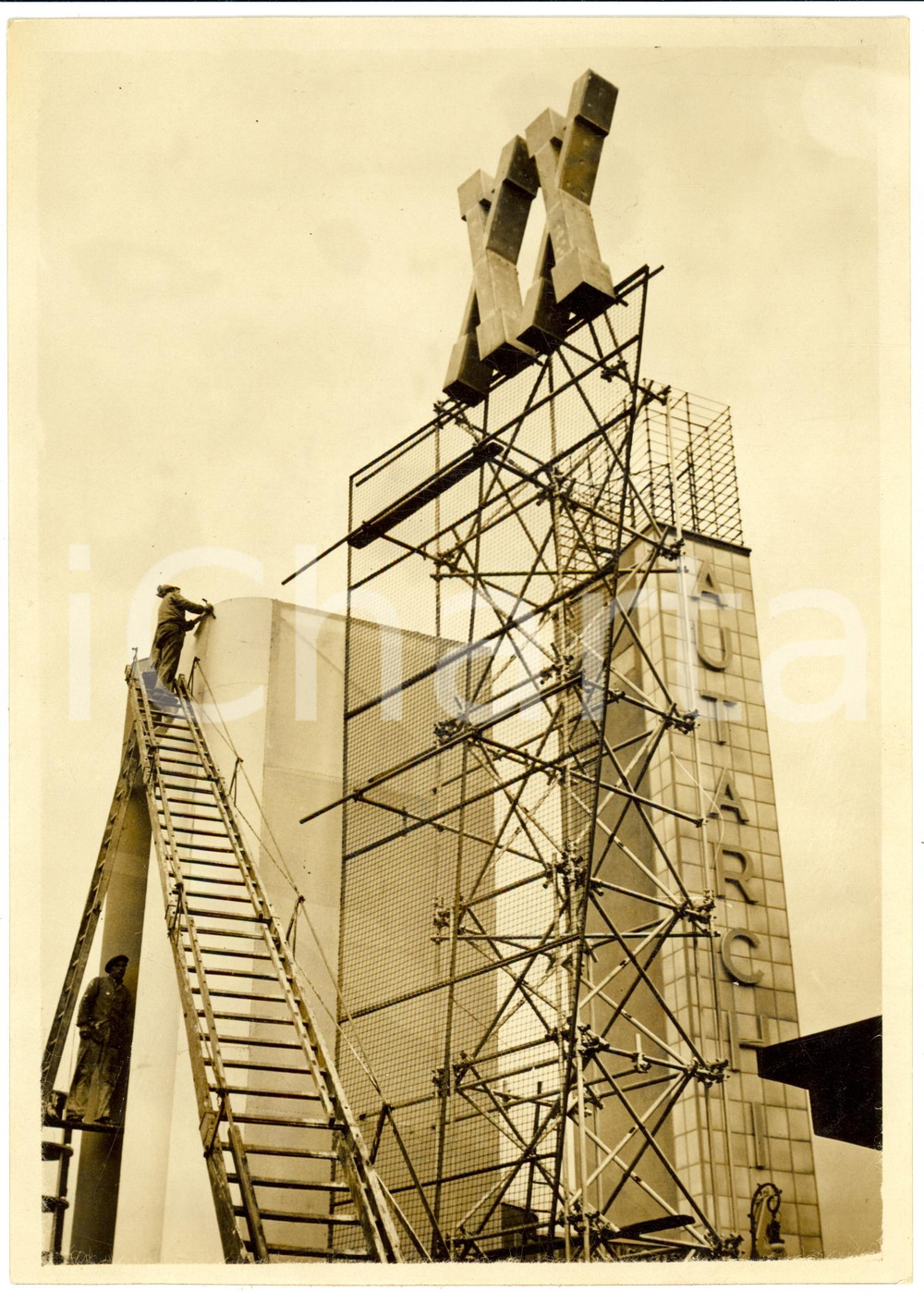 Fotografia d epoca originale 1939 MILANO Preparativi per la XX FIERA CAMPIONARIA Fotografia 1