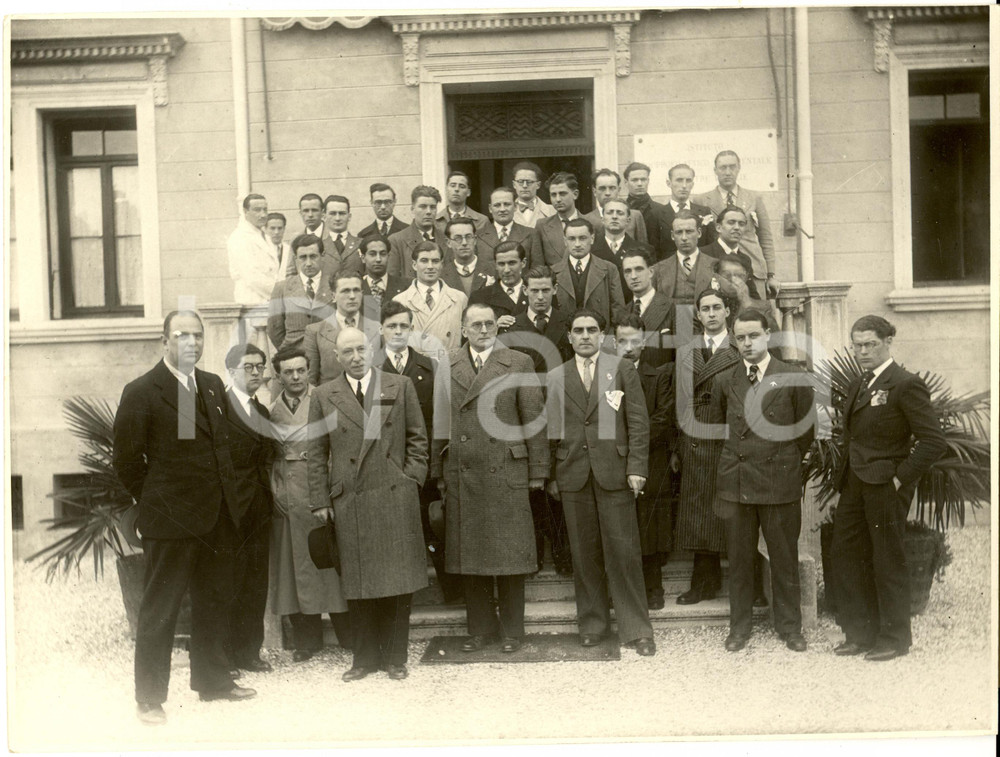 Fotografia d epoca originale 1936 PADOVA Studenti francesi visitano Stazione Sperimentale Malattie Bestiame 1
