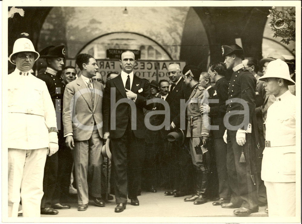 Fotografia d epoca originale 1932 MILANO Dino ALFIERI inaugura Giornata del Giocattolo Fotografia 1