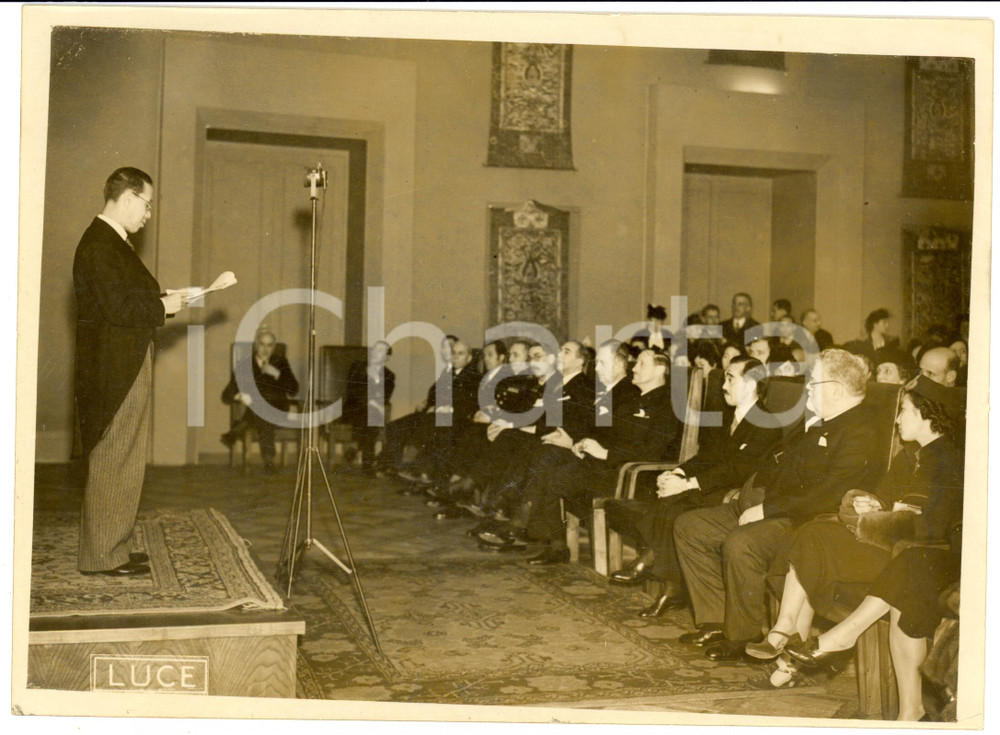 Fotografia d epoca originale 1937 ROMA Barone Kishichiro OKURA Istituto Medio Estremo ORIENTE Fotografia 1