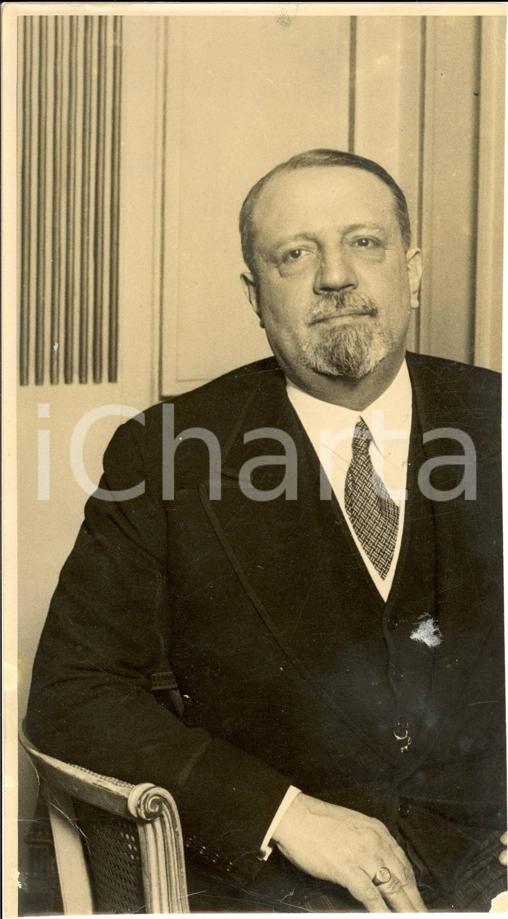 Fotografia d epoca originale 1940 ca FASCISMO Ritratto Conte Giuseppe VOLPI Fotografia 1