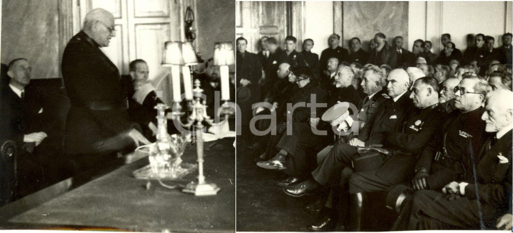 Fotografia d epoca originale 1938 MILANO POLITECNICO AutoritÃ  professori  nuovo Anno Accademico Foto DOPPIA 1