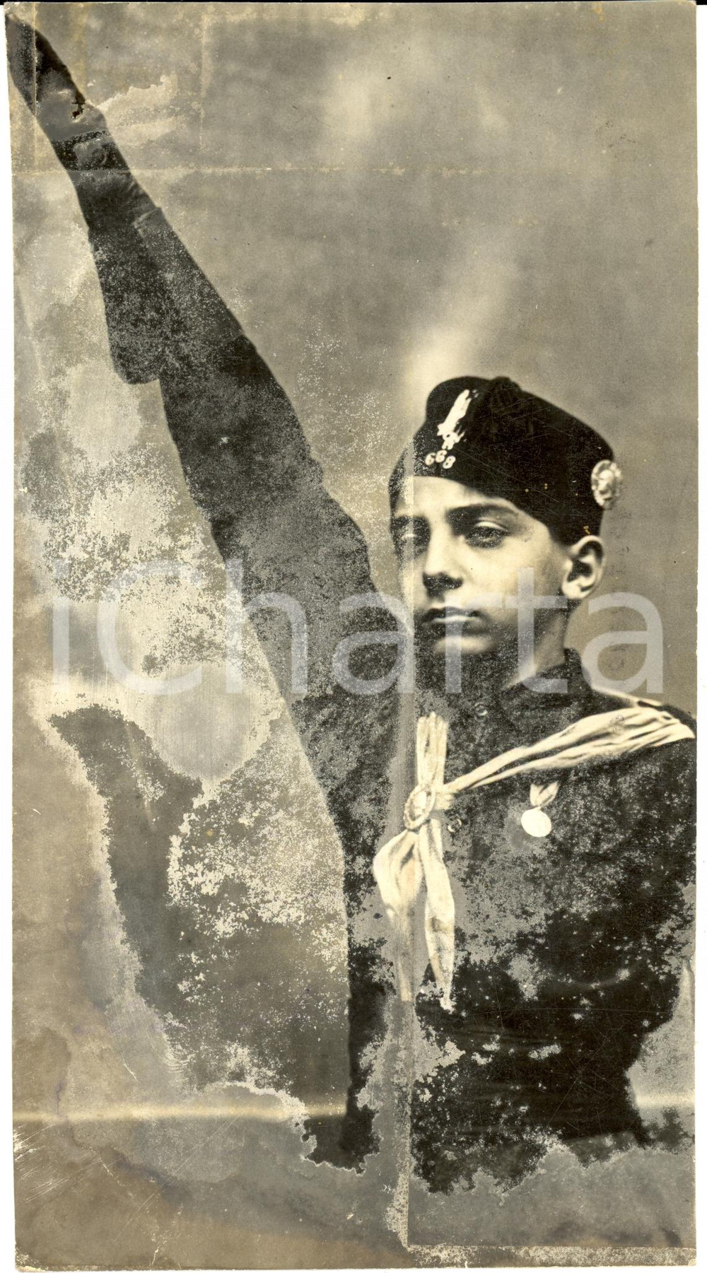 Fotografia d epoca originale 1935 MILANO Ritratto del Balilla Orazio REGGIO Foto DANNEGGIATA 1