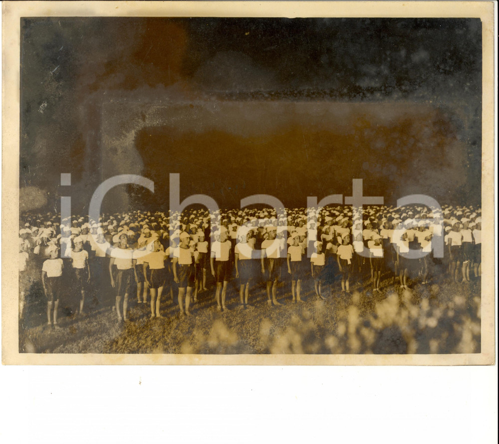 Fotografia d epoca originale 1936 ROMA Avanguardisti all estero inneggiano al DUCE Foto DANNEGGIATA 1