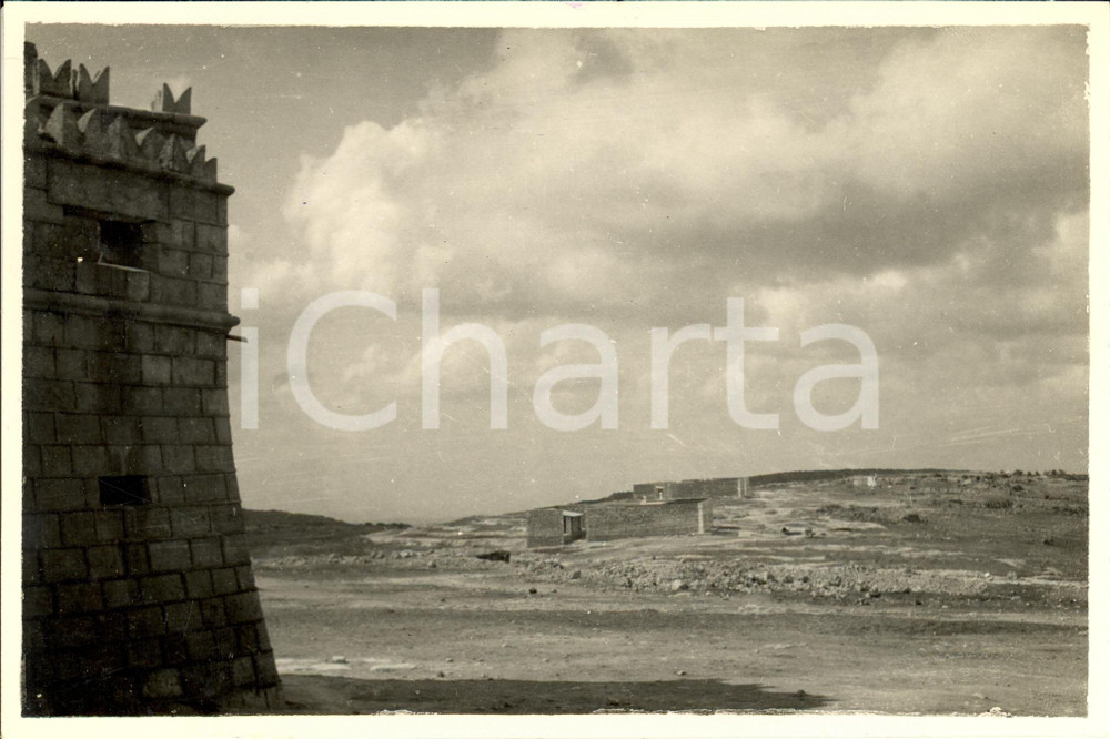 Fotografia d epoca originale 1933 BEIDA LIBIA Le nuove case coloniche a Beda LITTORIA Fotografia 1