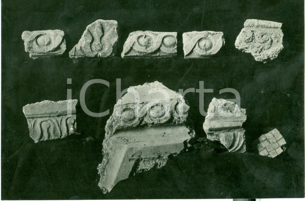 Fotografia d epoca originale 1937 POMPEI NA Scavi archeologici Stucchi musivi e mosaici FOTOGRAFIA 1