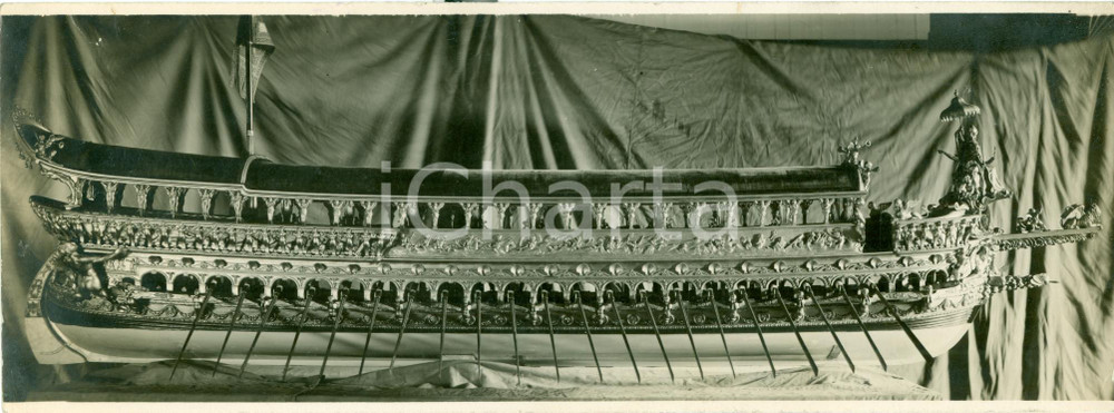 Fotografia d epoca originale 1930 ca VENEZIA Modellino BUCINTORO Museo Storico Navale Fotografia 1