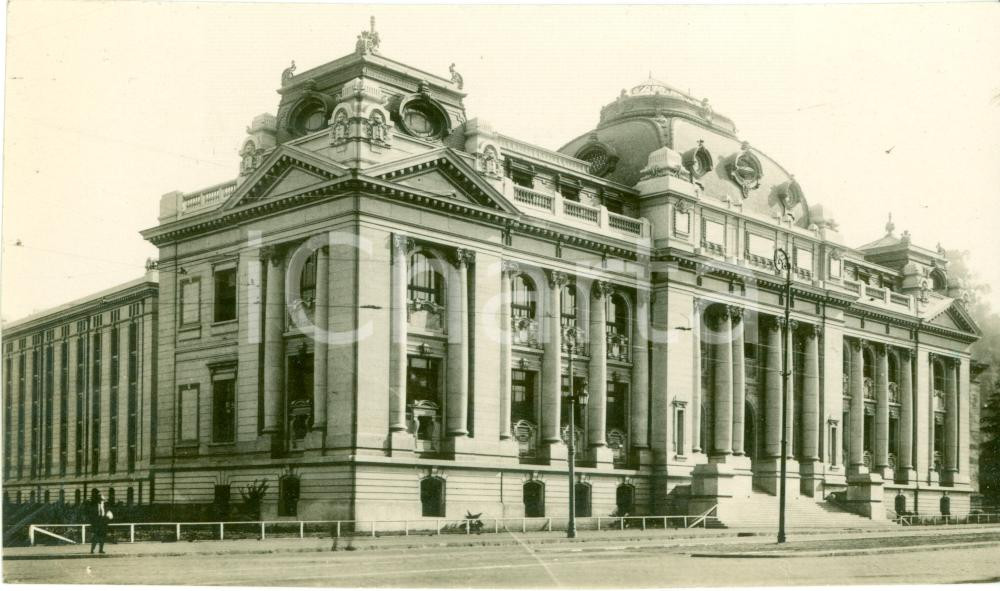 Fotografia d epoca originale 1930 SANTIAGO DE CHILE Palazzo Biblioteca Nazionale Fotocartolina 1