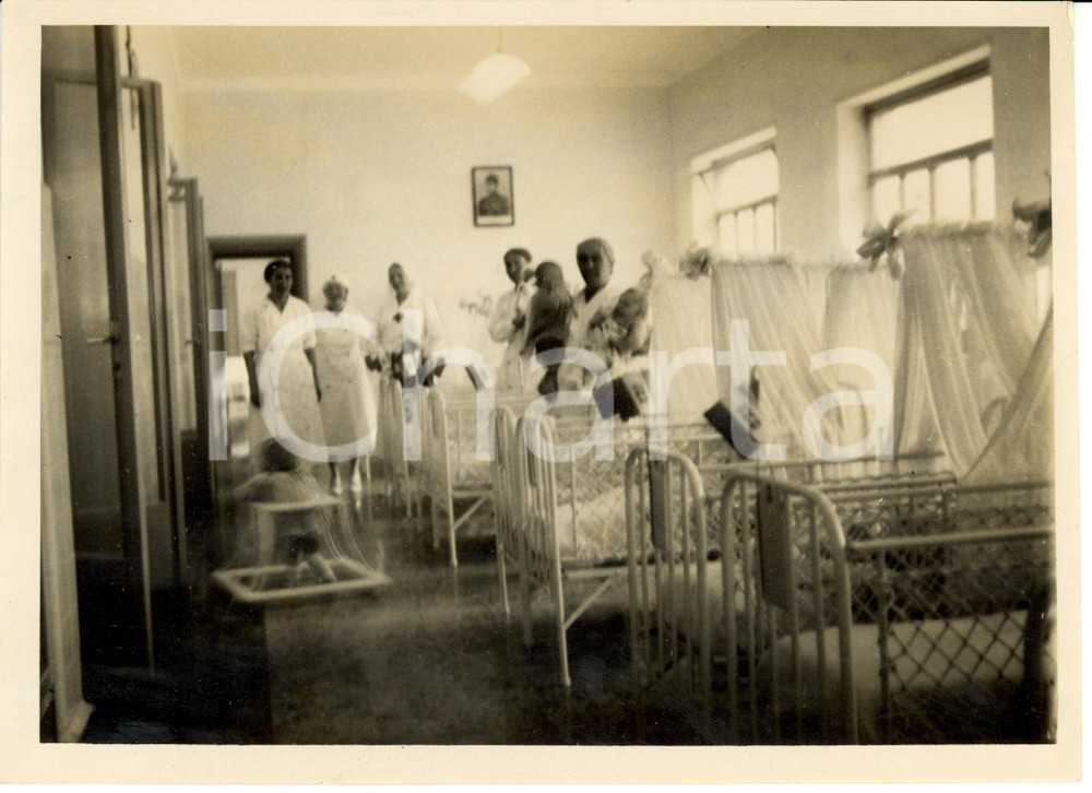 Fotografia d epoca originale 1938 TORINO Asilo nido infantile nel giorno dell inaugurazione Foto 18x13 cm 1