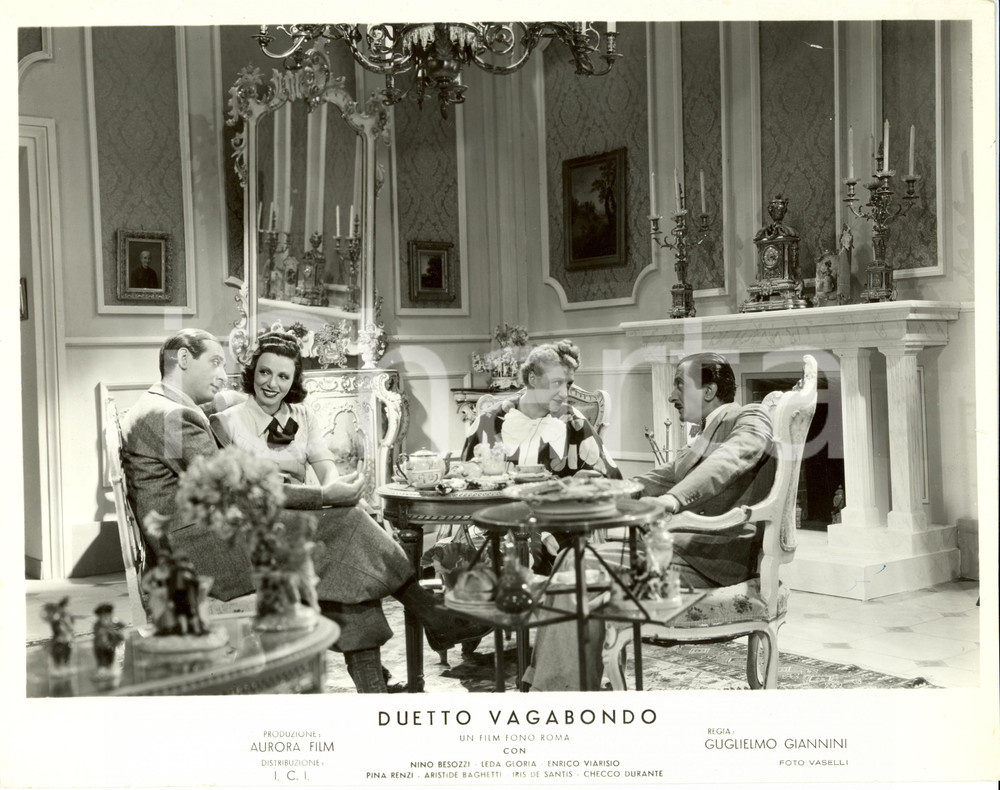 Fotografia d epoca originale 1939 DUETTO VAGABONDO Nino BESOZZI Leda GLORIA Pina RENZI Enrico VIARISIO Foto 1