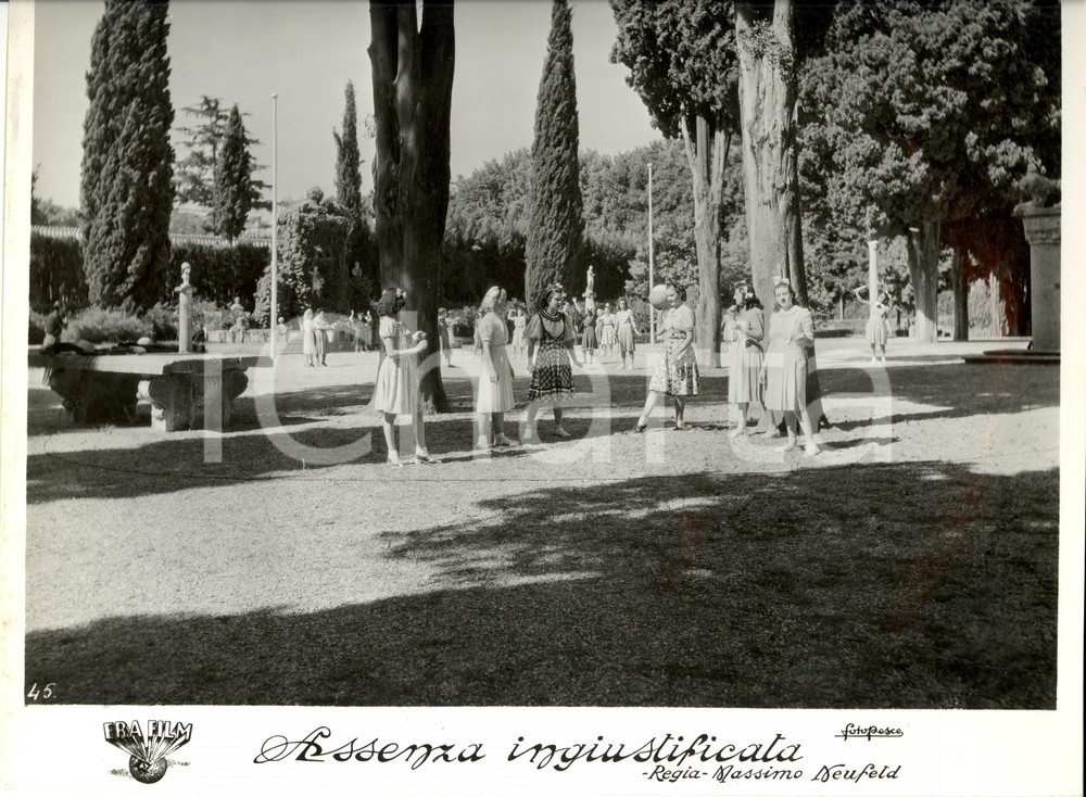 Fotografia d epoca originale 1939 ROMA Villa Massimo Film ASSENZA INGIUSTIFICATA Alida VALLI Lilia SILVI Foto 1