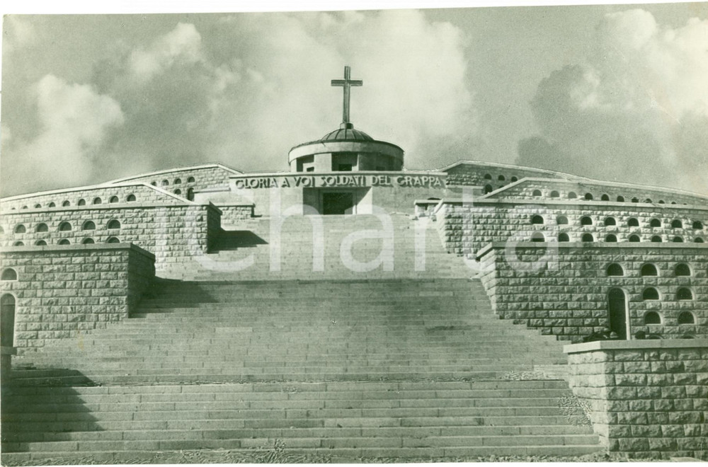 Fotografia d epoca originale 1935 MONTE GRAPPA VI Scala principale Cimitero Monumentale VERA FOTOGRAFIA 1