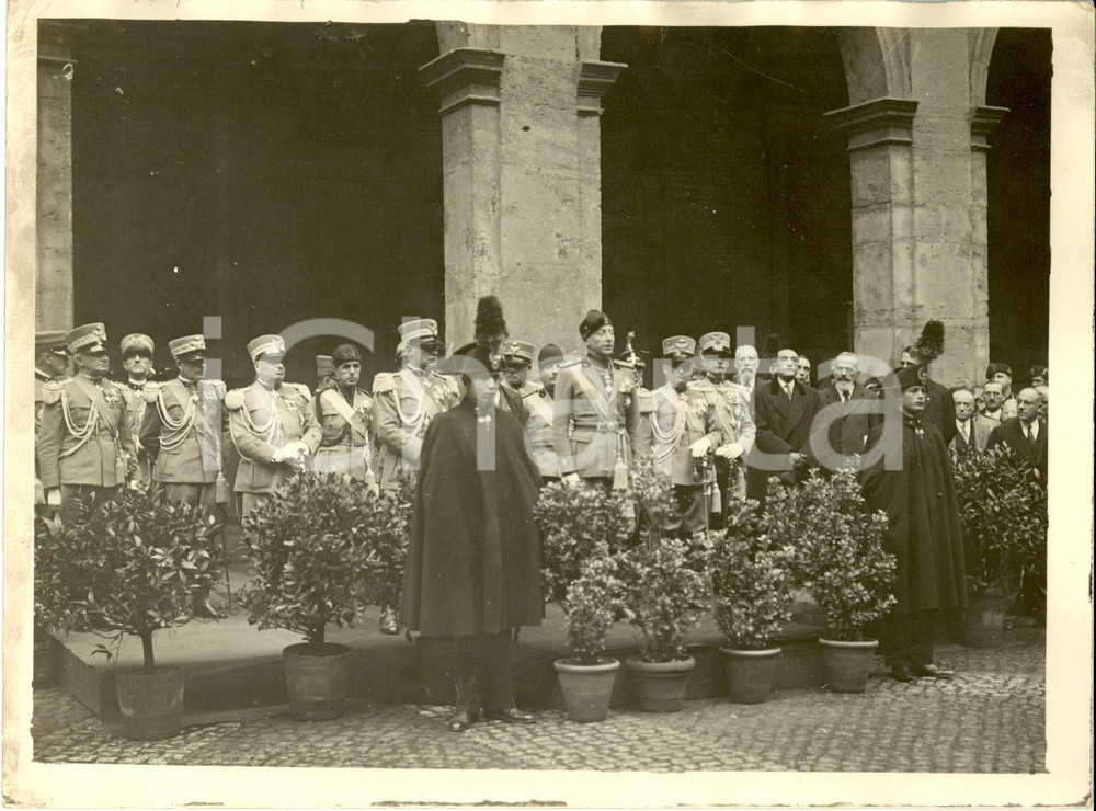 Fotografia d epoca originale 1929 ROMA Pietro GAZZERA inaugurazione corso allievi MILIZIA UNIVERSITARIA Foto 1