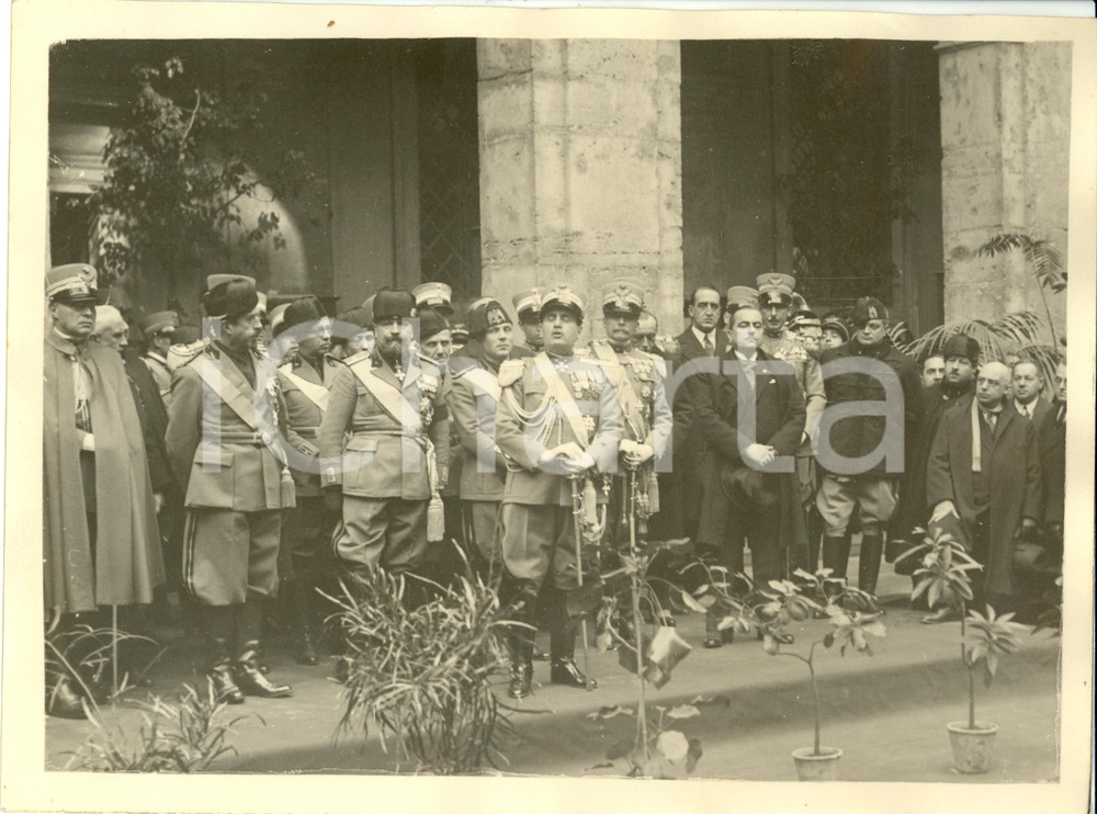 Fotografia d epoca originale 1931 ROMA Pietro GAZZERA inaugura corso allievi Milizia Universitaria Fotografia 1