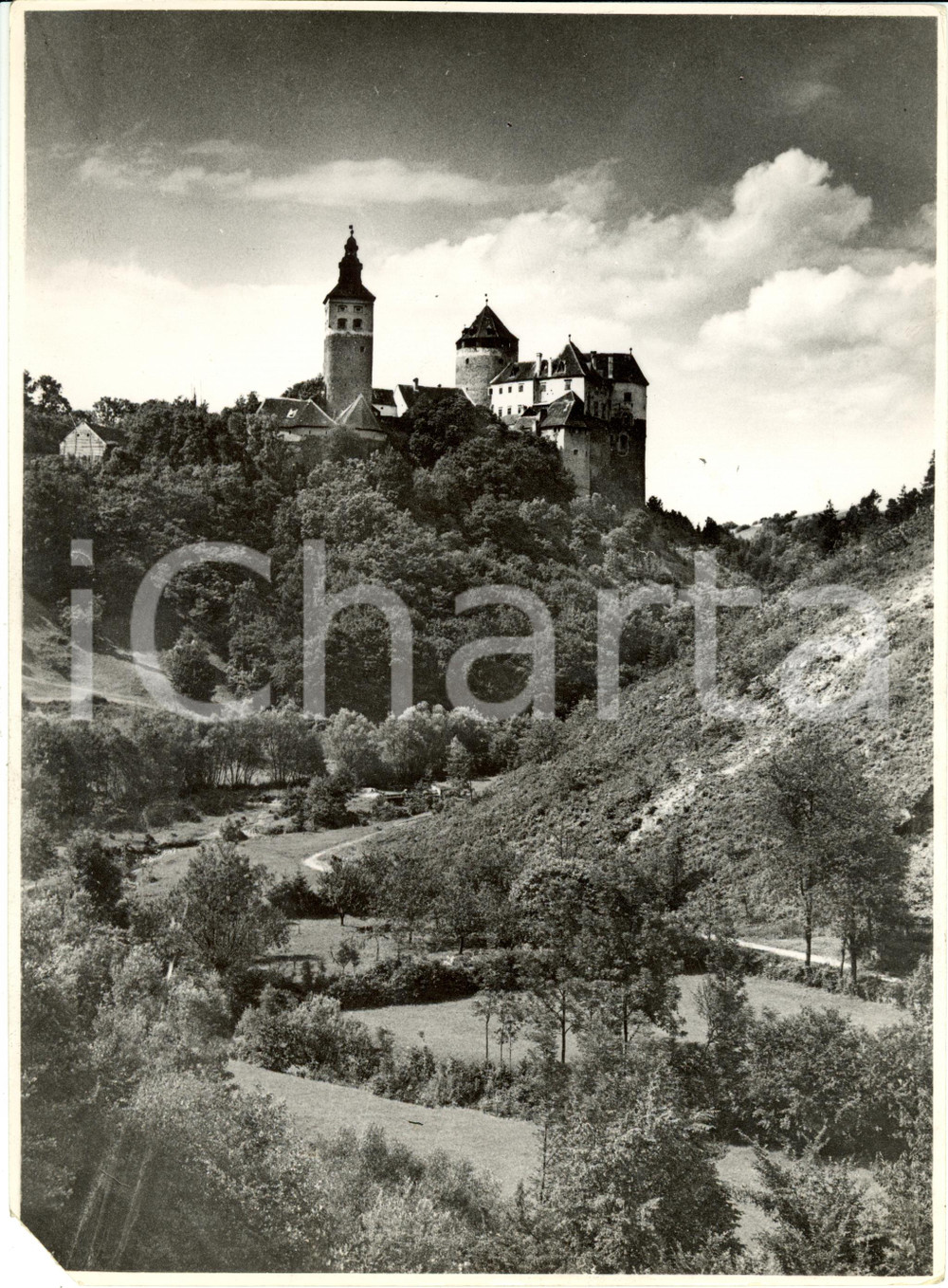 Fotografia d epoca originale 1939 STADTSCHLAINING AU Castello di SCHLAINING e valle Vera fotografia 1