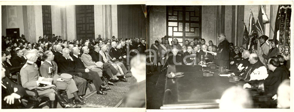 Fotografia d epoca originale 1933 MILANO Professor Giulio VALENTI anno accademico R. UniversitÃ  Foto DOPPIA 1