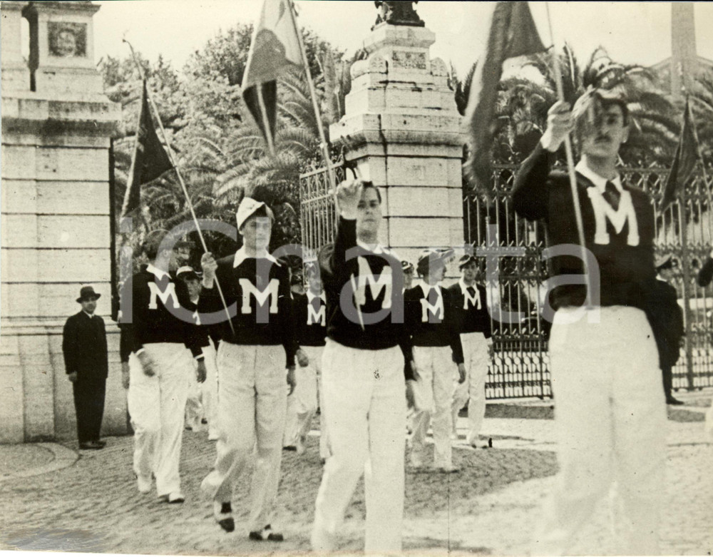 Fotografia d epoca originale 1934 ROMA GUF Squadra MILANO ai LITTORIALI dello sport e della cultura Foto 1