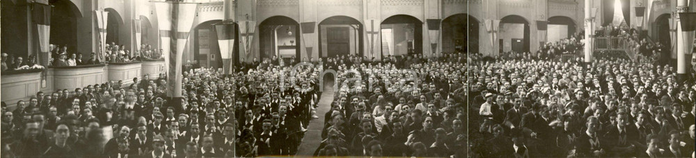 Fotografia d epoca originale 1934 MILANO GUF premiazione LITTORIALI Teatro OLIMPIA  Fotografia tripla 1