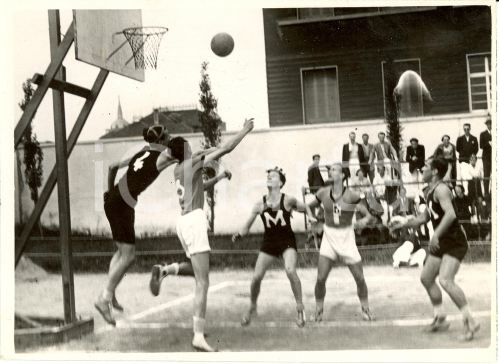 Fotografia d epoca originale 1934 MILANO GUF LITTORIALI Pallacanestro MILANOBOLOGNA Fotografia 1