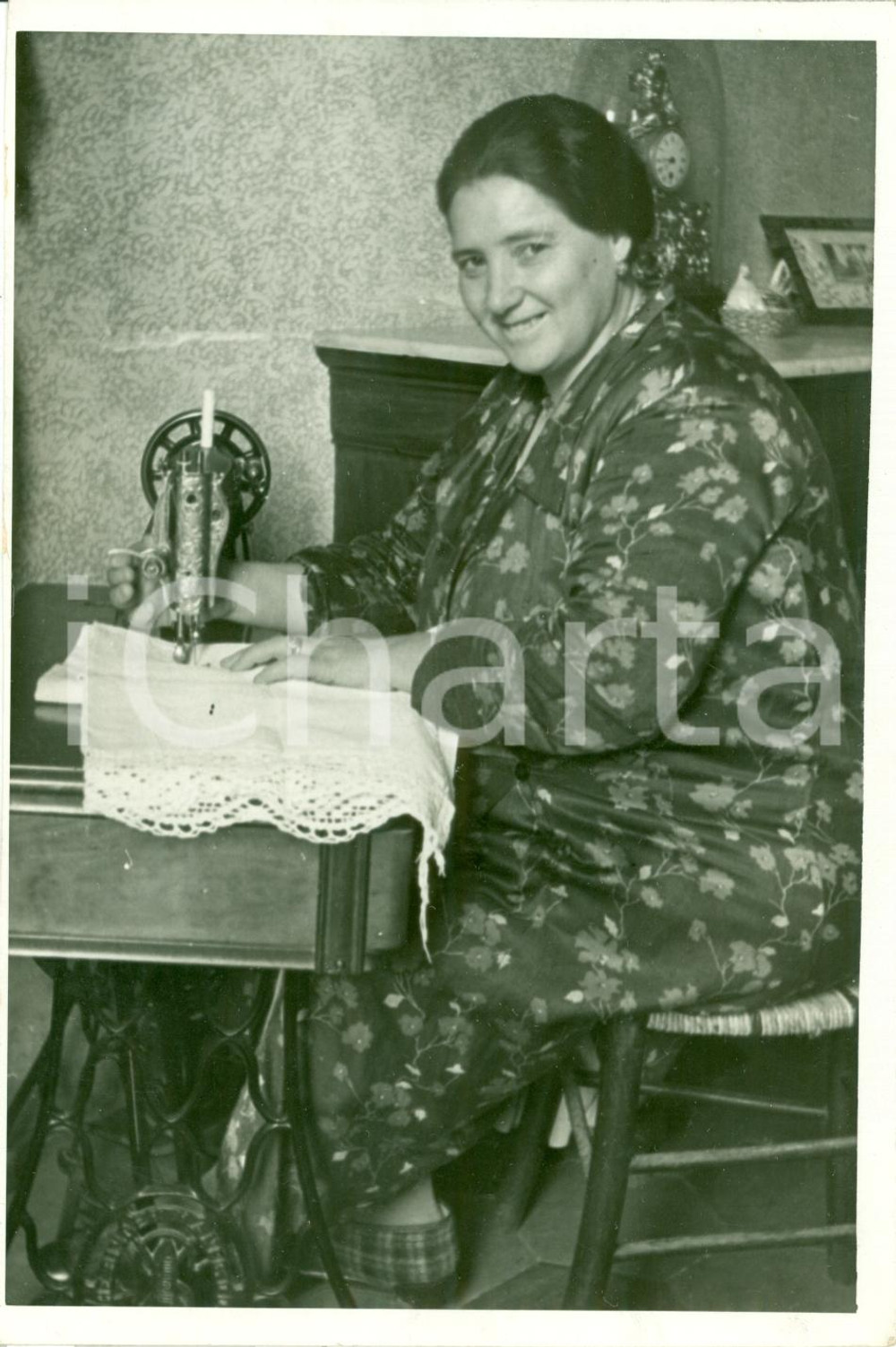 Fotografia d epoca originale 1937 ROMA Elena CANESTRI casalinga che ha diviso palco Teatro ARGENTINA con DUCE 1