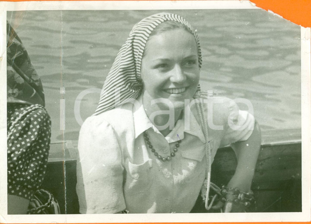 Fotografia d epoca originale 1942 VENEZIA Attrice Maria TASNADY protagonista film BENGASI Foto DANNEGGIATA 1