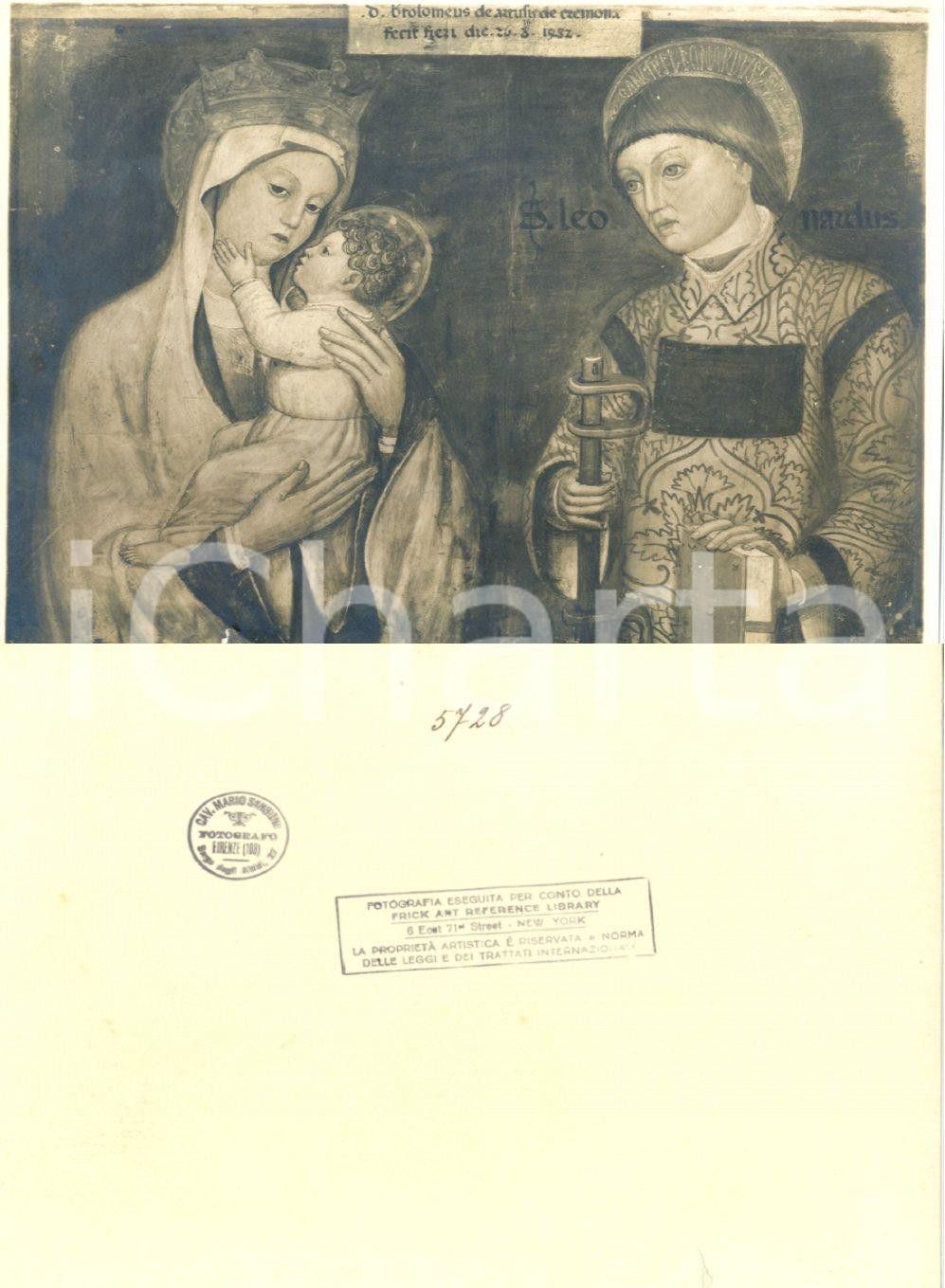 Fotografia d epoca originale 1935 FIRENZE Affresco di SAN LEONARDO Fotografia per FRICK ART REFERENCE LIBRARY 1