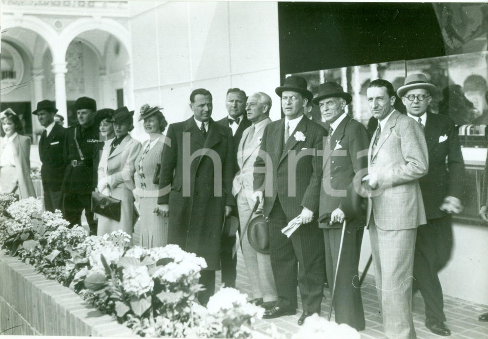 Fotografia d epoca originale 1939 MILANO Ministro polacco del commercio Antony ROMAN visita Fiera Campionaria 1