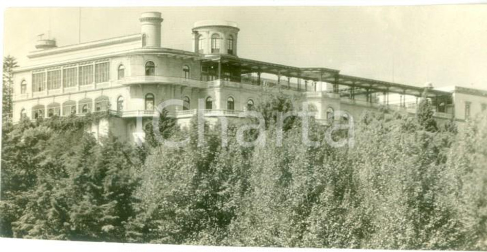 Fotografia d epoca originale 1930 ca MEXICO CITY Il Castello CHAPULTEPEC Vera fotografia 1