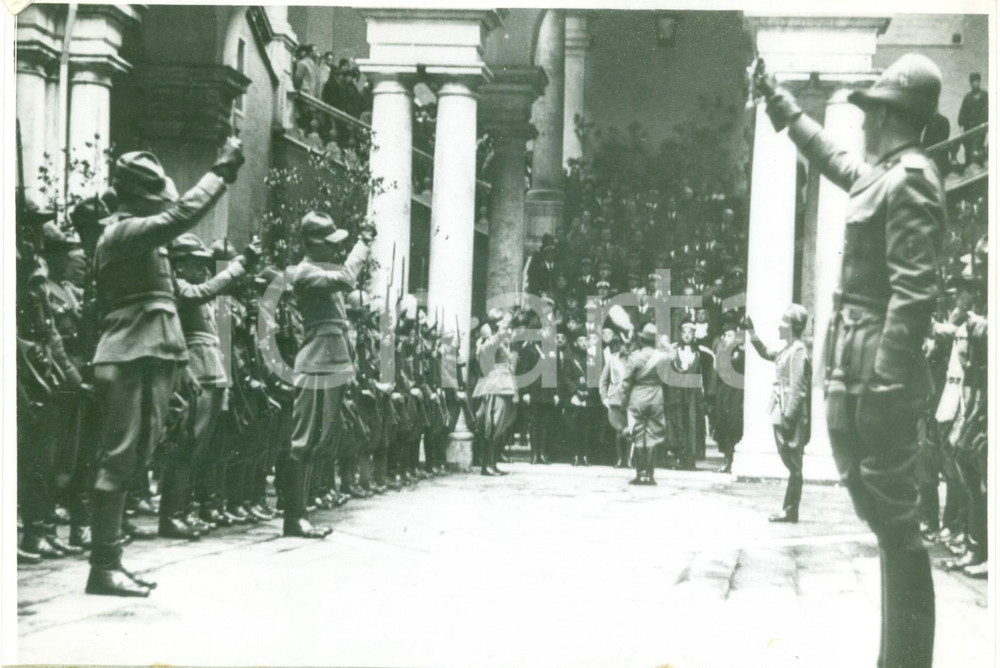 Fotografia d epoca originale 1938 ROMA Inaugurazione Corso allievi ufficiali della Milizia Universitaria FOTO 1