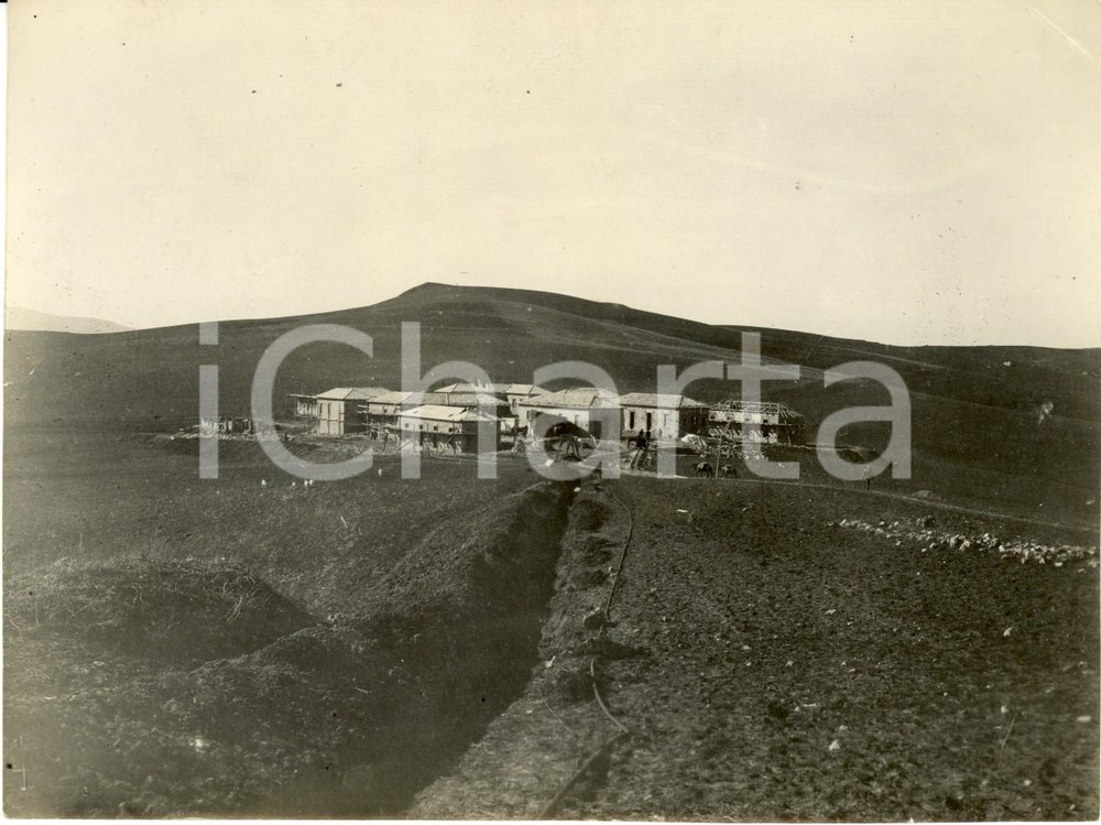 Fotografia d epoca originale 1930 ca CASTRONOVO DI SICILIA PA Il villaggio agricolo di BORGO REGALMICI 1