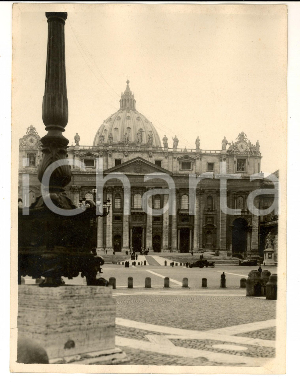 Fotografia d epoca originale 1930 ca ROMA Basilica di SAN PIETRO Fotografia artistica Istituto LUCE 1
