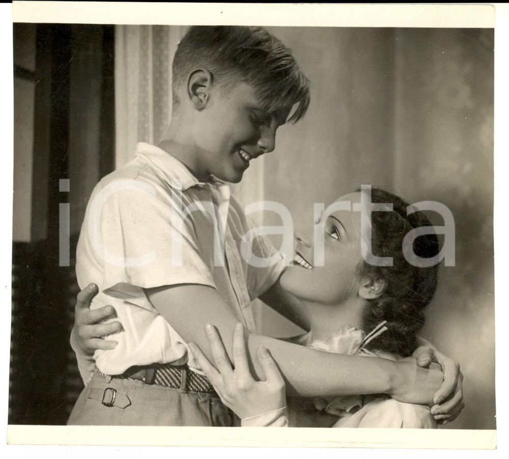 Fotografia d epoca originale 1939 CINEMA Eberhard ITZENPLITZ  e Maria TASNADY sul set di  Ragazzi  Foto 1