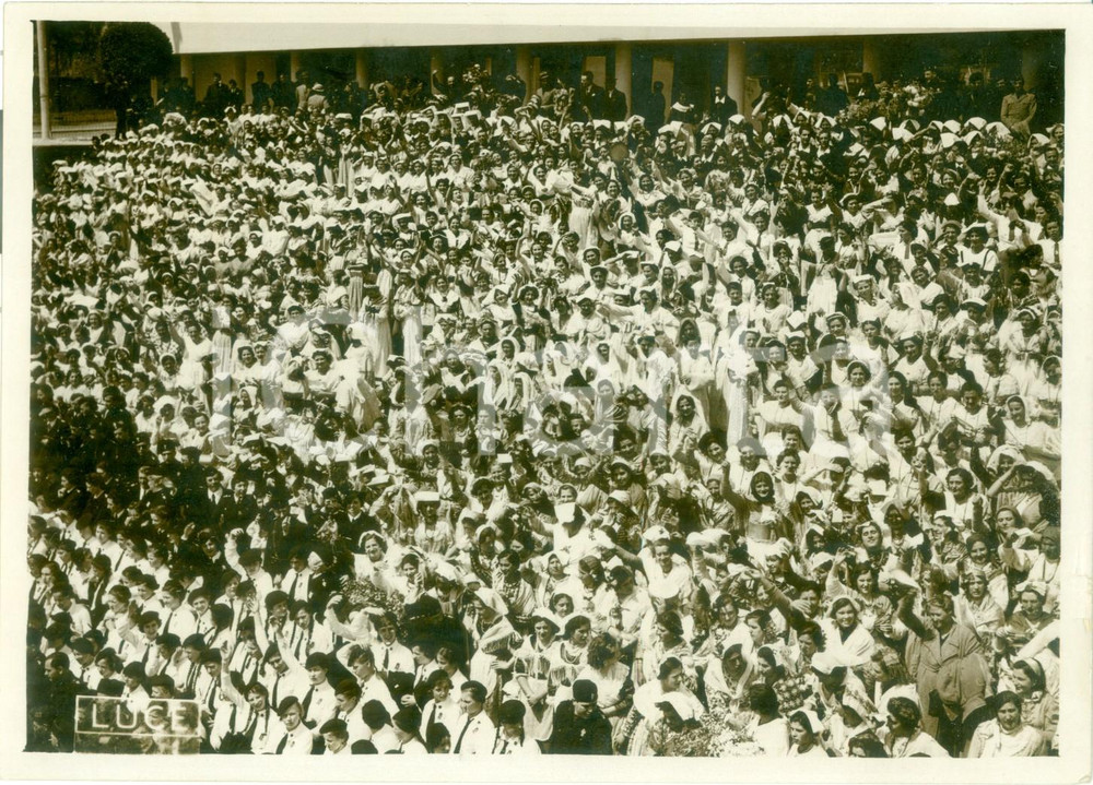 Fotografia d epoca originale 1938 ROMA Organizzazioni femminili celebrano il XXIV MAGGIO Fotografia 1