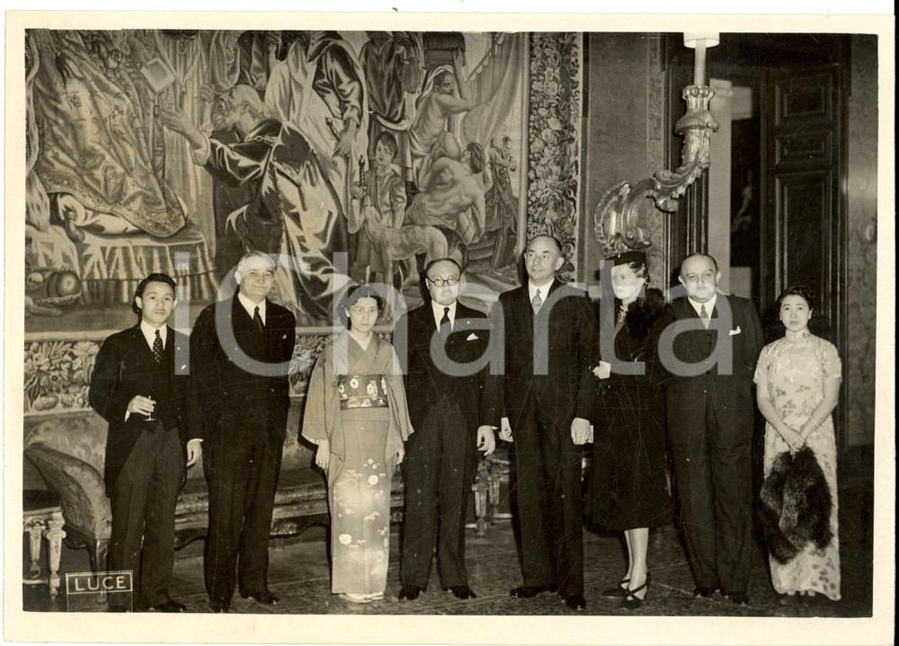 Fotografia d epoca originale 1939 ROMA Ricevimento della delegazione del MANCIUKUO Fotografia LUCE 1