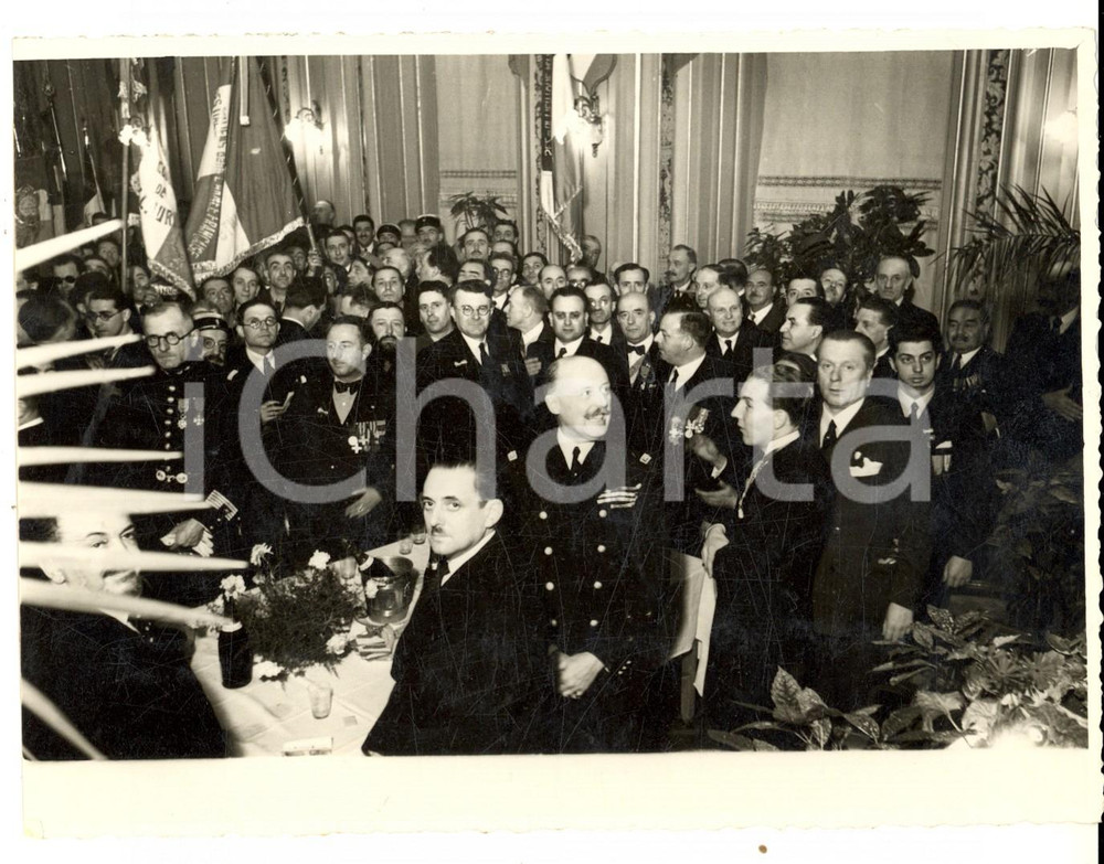 Fotografia d epoca originale 1935 ONEGLIA IM Riunione di combattenti italofrancesi Foto Umberto BESSO 1