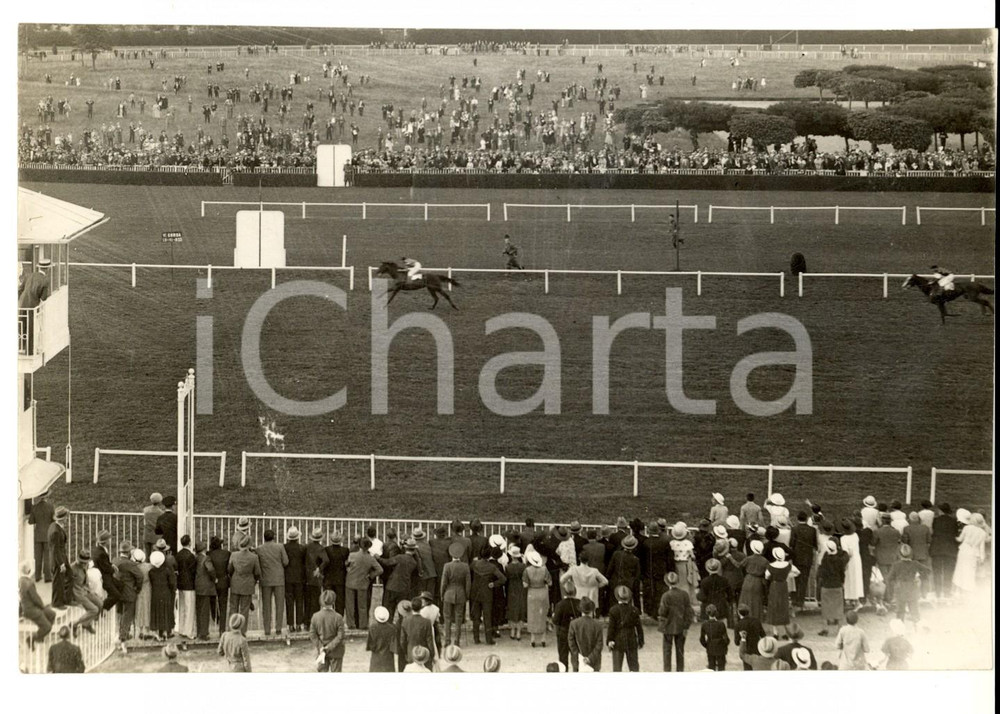 Fotografia d epoca originale 1936 ? IPPODROMO SAN SIRO Ippica   Arrivo del Gran Premio MILANO Fotografia 1