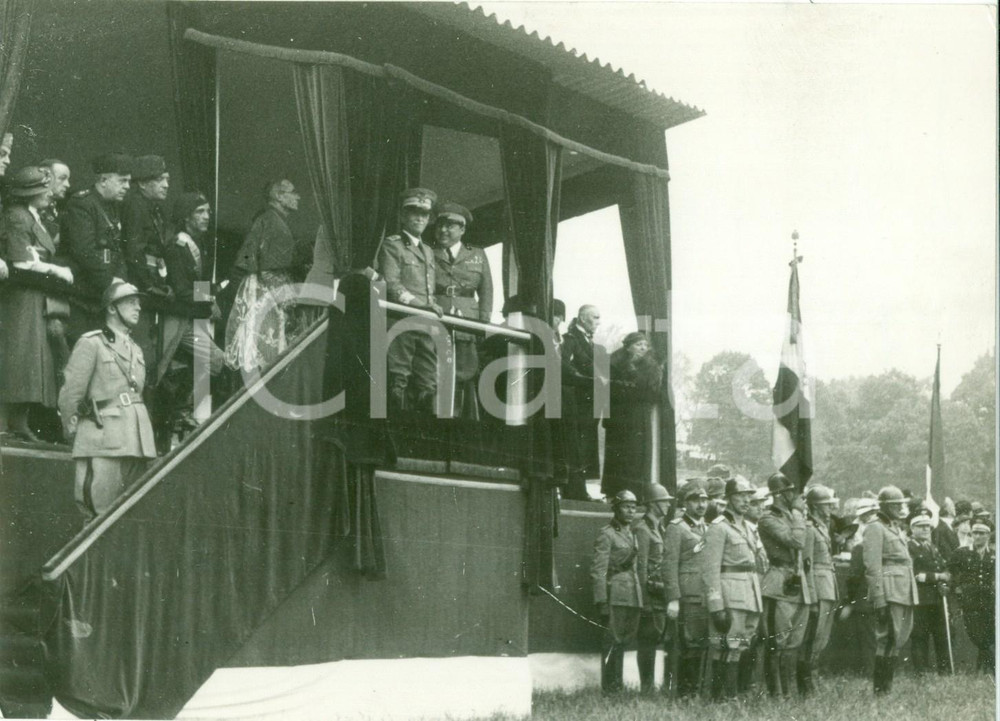 Fotografia d epoca originale 1935 FIRENZE Vittorio Emanuele III all adunata degli Artiglieri Fotografia 1