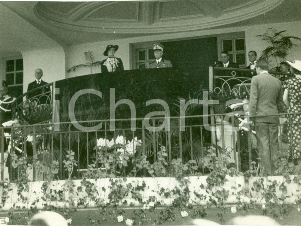 Fotografia d epoca originale 1934 ROMA Vittorio Emanuele III Ippodromo delle CAPANNELLE Gran Premio del Re 1